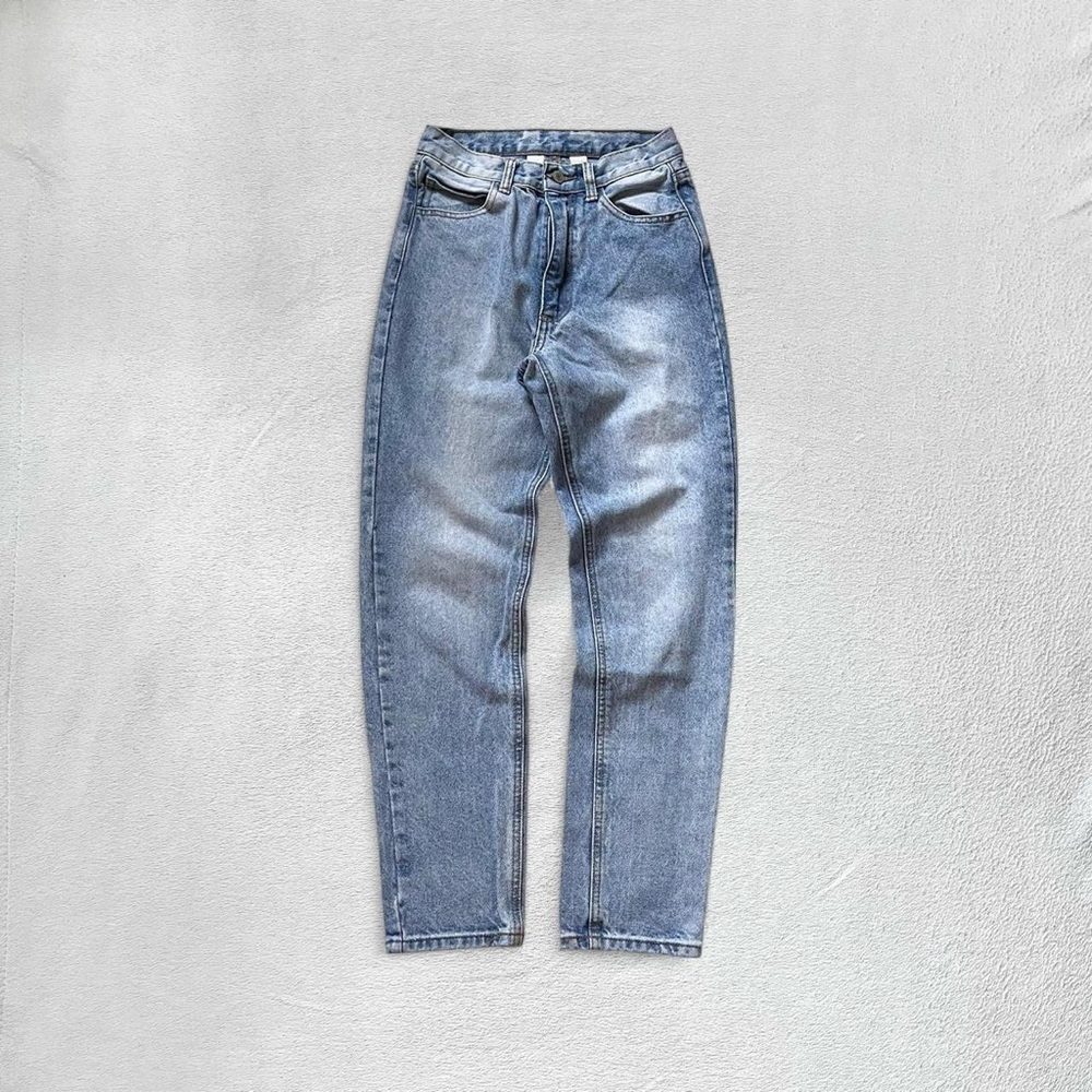 John Galt Brandy High-Rise Straight Light Indigo Jane Mom Jeans, Women’s Small